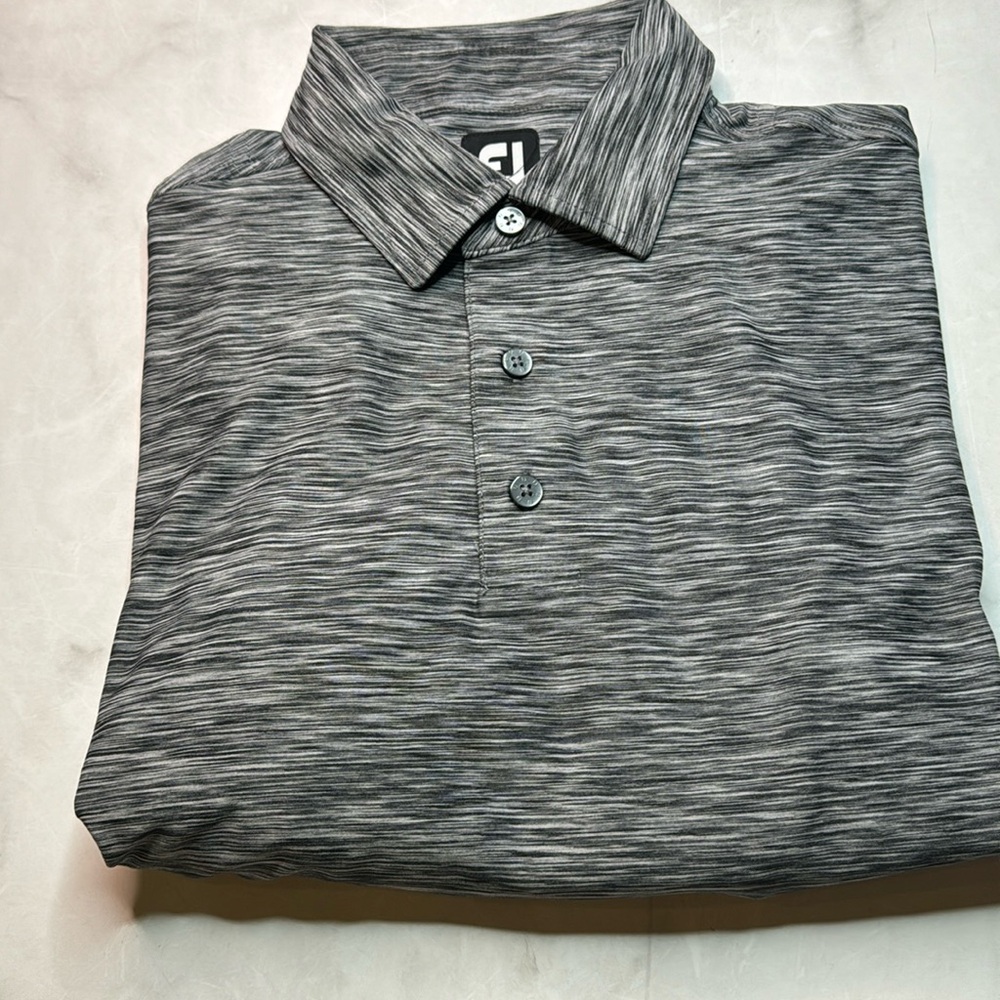 Footjoy Gray Spacedye Performance Polo